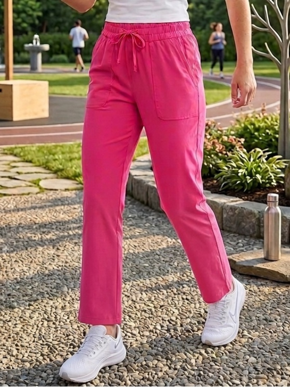 CRZ YOGA Hot Pink On-The-Go Lightweight Joggers-Small Barbiecore